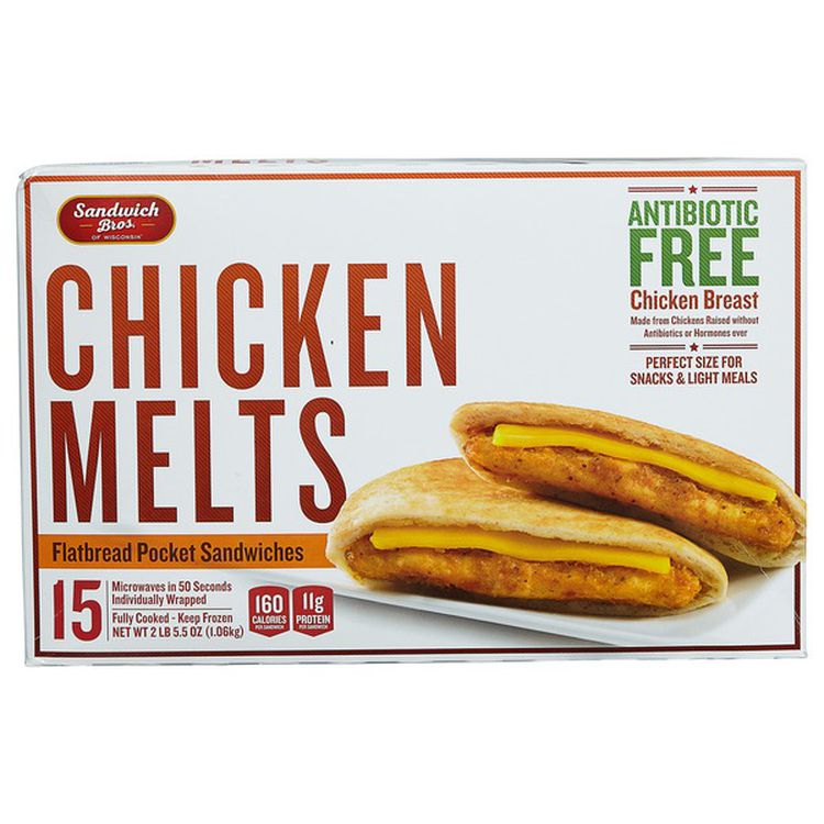 Chicken Flatbread Sandwich Melt 15/2.5oz (2.5lb) AF Req (ABF)